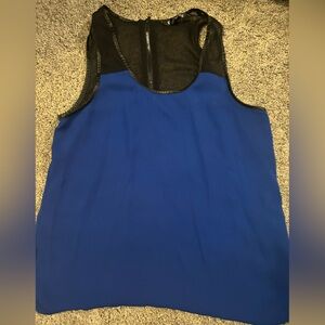 Blue and black express dress tank size xs